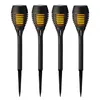 Solarleuchten Gartenfackel 4er Set Schwarz Flammeneffekt Produktbild-Vorschau 2