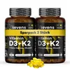 Pack 2x Vitamin D3 K2 MK7 – 4000 IE + 200 µg - Hochdosiert, Produktbild-Vorschau 1
