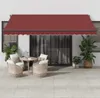vidaXL Markise Automatisch mit LED Weinrot 450x350 cm Produktbild-Vorschau 2