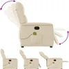 vidaXL Massagesessel Creme Stoff Produktbild-Vorschau 5