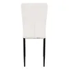 The back view of a white dining chair with black legs. Náhled obrázku produktu
