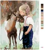 Zuty - Malen nach Zahlen - KLEINES MÄDCHEN UND PONY, 40x50 Produktbild-Vorschau 3