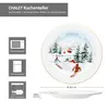 4x Chalet Kuchenteller 4 Pers. Porzellan Dessert-Teller Ski Produktbild-Vorschau 6