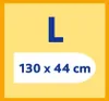 A graphic with a large letter 'L' and dimensions below it. Podgląd zdjęcia produktu