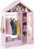 Armoire pour enfants COSTWAY en forme de maison, penderie Voir les images du produit 1