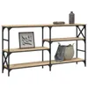 vidaXL Stolik konsola dąb sonoma 150x29x76,5 cm materiał Podgląd zdjęcia produktu 3