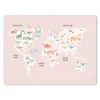 MuchoWow® Mauspad Mousepad Weltkarte - Kinder - Dino 23x19 Produktbild-Vorschau 1