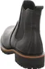 A rear view of a black leather Chelsea boot with a thick sole. Podgląd zdjęcia produktu