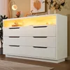 Flieks Commode Sideboard avec 6 tiroirs et compartiment de Voir les images du produit 3