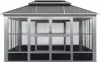 Sojag Olan 1014 Pavillon mit Seitenteilen Grau 4x3 m Produktbild-Vorschau 1