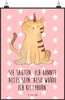 Mr. & Mrs. Panda Bild Einhorn Katze DIN A2 - Rot Pastell - Produktbild-Vorschau 1