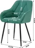 WOLTU Jedálenská stolička, ergonomické kreslo, zo zamatu, Náhľad obrázku produktu 3