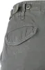 A close-up view of the pocket and waistband of a pair of olive-colored cargo pants. Produktbild-Vorschau