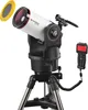A telescope on a tripod with a remote control. Produktbild-Vorschau