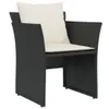 vidaXL Sedia da giardino con poggiapiedi in Poly Rattan Anteprima dell’immagine prodotto 4
