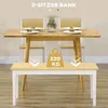 HOMCOM Sitzbank 2-Sitzer Essbank Holzbank, Küchenbank bis Produktbild-Vorschau 4