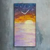 Wohnzimmer-Bild Leinwand Uhr Quarz 30x60 Malen bei Produktbild-Vorschau 2