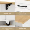 Merax Mobile: isola da cucina da 120 cm con ante in vetro e Anteprima dell’immagine prodotto 6