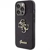 A black phone case with a glitter finish and gold Guess logo. Anteprima dell’immagine prodotto