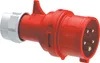 A close-up studio shot of a red industrial electrical plug. Anteprima dell’immagine prodotto