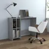 A computer desk with a laptop, lamp, and books, next to a chair. Náhľad obrázku produktu
