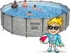 Bestway Steel Pro 5619E, Gerahmter Pool, Leiter, Grau, 67,4 Produktbild-Vorschau 12