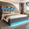 MODFU Beklede bed 160x200, tweepersoonsbed met Productafbeelding-voorbeeld 9