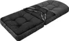 A dark gray tufted cushion for a lounge chair or bench, shown on a white background. Produktbild-Vorschau