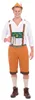 Pánský kostým Bavorák s lederhosen oranžovo-bílé barvy - XL Náhled obrázku produktu 2