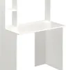 A close-up, studio shot of a white desk with a shelf unit. Anteprima dell’immagine prodotto