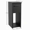 2er Set Nachttische - 20x30x55 cm - Schwarz Loft - schmal - Produktbild-Vorschau 6