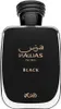 A black perfume bottle with gold lettering. Anteprima dell’immagine prodotto