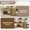 Merax Table basse réglable en hauteur avec portes Voir les images du produit 7