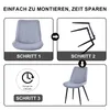 HOMAVO Esszimmerstuhl 4er-Set – Bequemer Samt- oder Produktbild-Vorschau 8