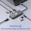 Rolio USB C Hub, Dual HDMI, 1x Ethernet 1Gbps, 3x USB 3.0, Produktbild-Vorschau 3