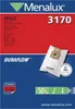 Packaging for Menalux 3170 Duraflow vacuum cleaner bags. Produktbild-Vorschau