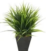 künstliches Gras, Grünpflanze im Zinktopf H. 30cm D. 10cm Produktbild-Vorschau 1
