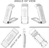 Multiple angles of a white LED book light are shown against a white background. Produktbild-Vorschau