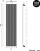 SONNI 1800×542mm Anthrazit Einlagig Paneelheizkörper Produktbild-Vorschau 7