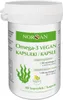 A product shot of a white plastic container of Norsan Omega-3 Vegan capsules. Produktbild-Vorschau