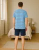 KB Herren Schlafanzug kurz Shorty Pyjama T-Shirt 100% Produktbild-Vorschau 4