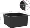 vidaXL Lavello da incasso a mano in acciaio inox nero Anteprima dell’immagine prodotto 10