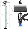 Diagram showing dimensions and specifications of a telescopic support pole. Náhľad obrázku produktu