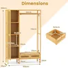 A diagram showing the dimensions of a bamboo wardrobe. Podgląd zdjęcia produktu