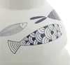 Mauro Ferretti Fischvase Ø 21 x 31 cm, weiß-blau Produktbild-Vorschau 4
