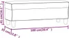 A diagram showing the dimensions of a bench. Náhľad obrázku produktu