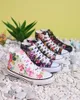 Damen Sneaker Flora Schwarz-Blumenmuster Stoff für den Produktbild-Vorschau 6