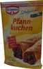 A product package for Dr. Oetker pancake mix, showing an image of prepared pancakes. Produktbild-Vorschau