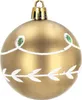 A single gold Christmas ornament with white and green decorative elements. Náhled obrázku produktu