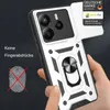 A hand is holding a smartphone case with a ring holder, showcasing its features. Produktbild-Vorschau